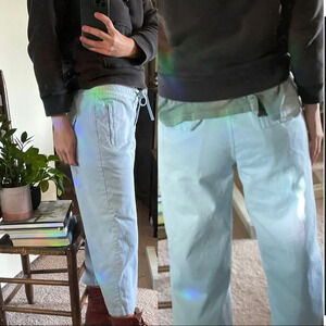 RARE vintage Y2k  light blue Liz Claiborne cotton twill chino Capri pants